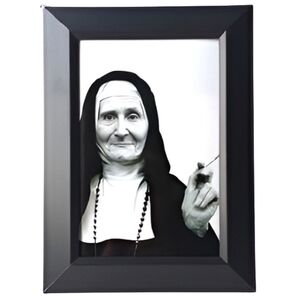 VINTAGE Funny Women Nun Smoking Retro Wall Decor Prints Art Fun Decor Framed
